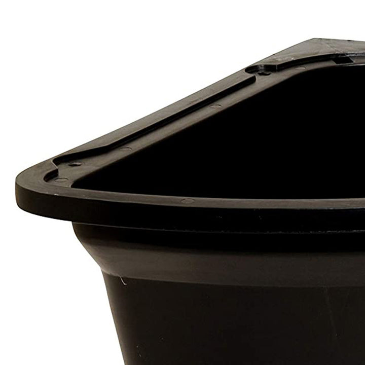 Little Giant 26 Quart Plastic Hanging Corner Livestock Feeder Bucket, Black