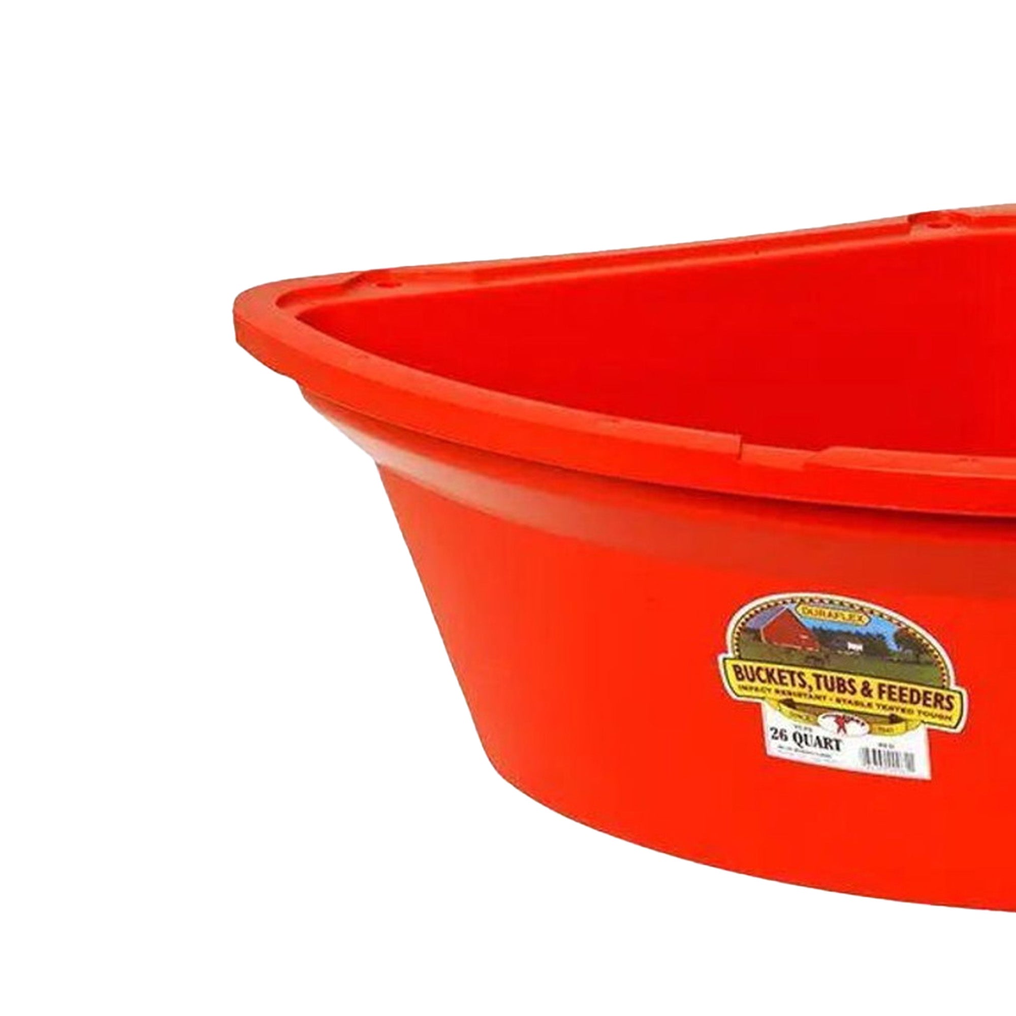 Little Giant 26Qt Hanging Corner Livestock Animal Feeder Bucket, Red (Open Box) - VMInnovations