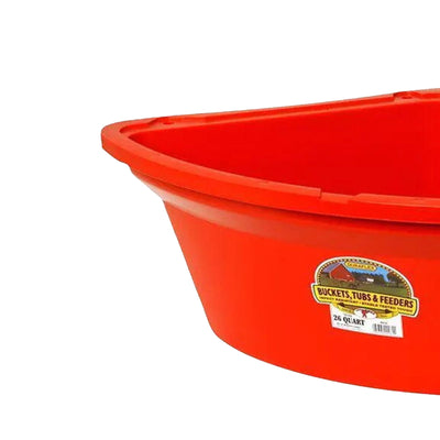 Little Giant 26Qt Hanging Corner Livestock Animal Feeder Bucket, Red (Open Box) - VMInnovations