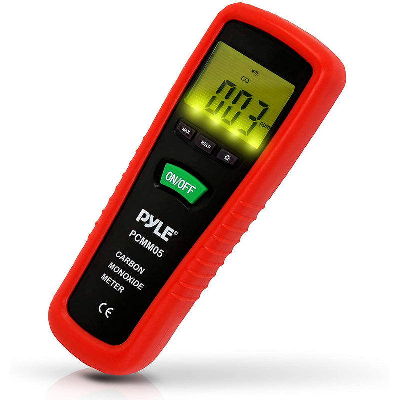 Pyle PCMM05 Handheld Portable Carbon Monoxide Meter Alarm w/ LCD Backlit Screen