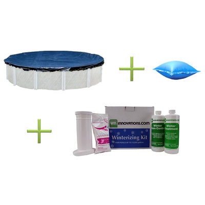 Swimline 18' Round Above Ground Pool Cover, Pillow, Chemicals, No Pool Included