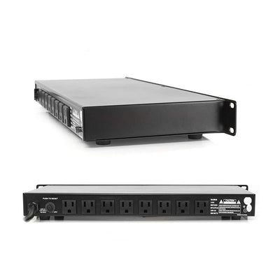 Pyle PCO800 1800 Watt Mount Rack Power Conditioner Surge Protector w/ 8 Outlets