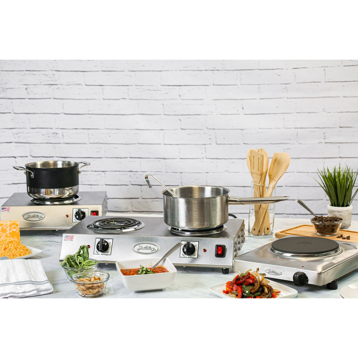 BroilKing Cast Iron Solid Disc Single Burner Hot Plate, Silver (Open Box)