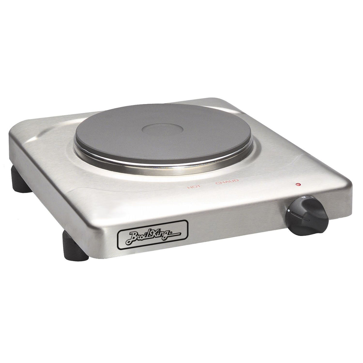 BroilKing Cast Iron Solid Disc Single Burner Hot Plate, Silver (Open Box)