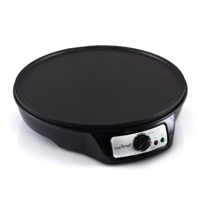 NutriChef Electric Griddle Crepe Injera Maker Hot Plate Cooktop (Open Box)