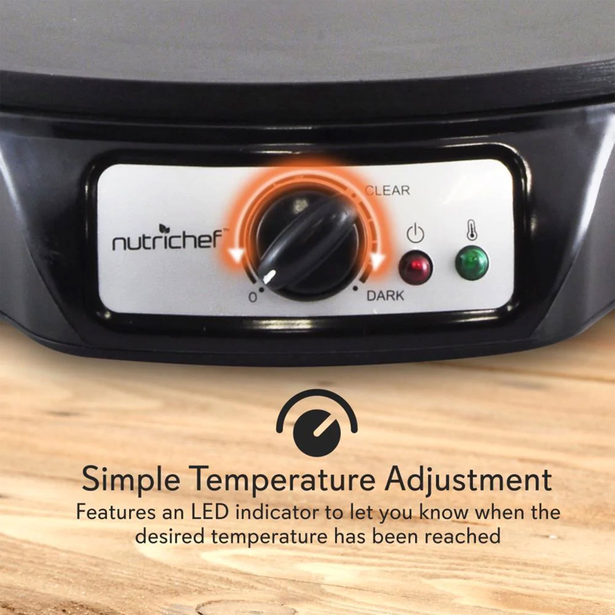 NutriChef Electric Griddle Crepe Injera Maker Hot Plate Cooktop (Open Box) - VMInnovations