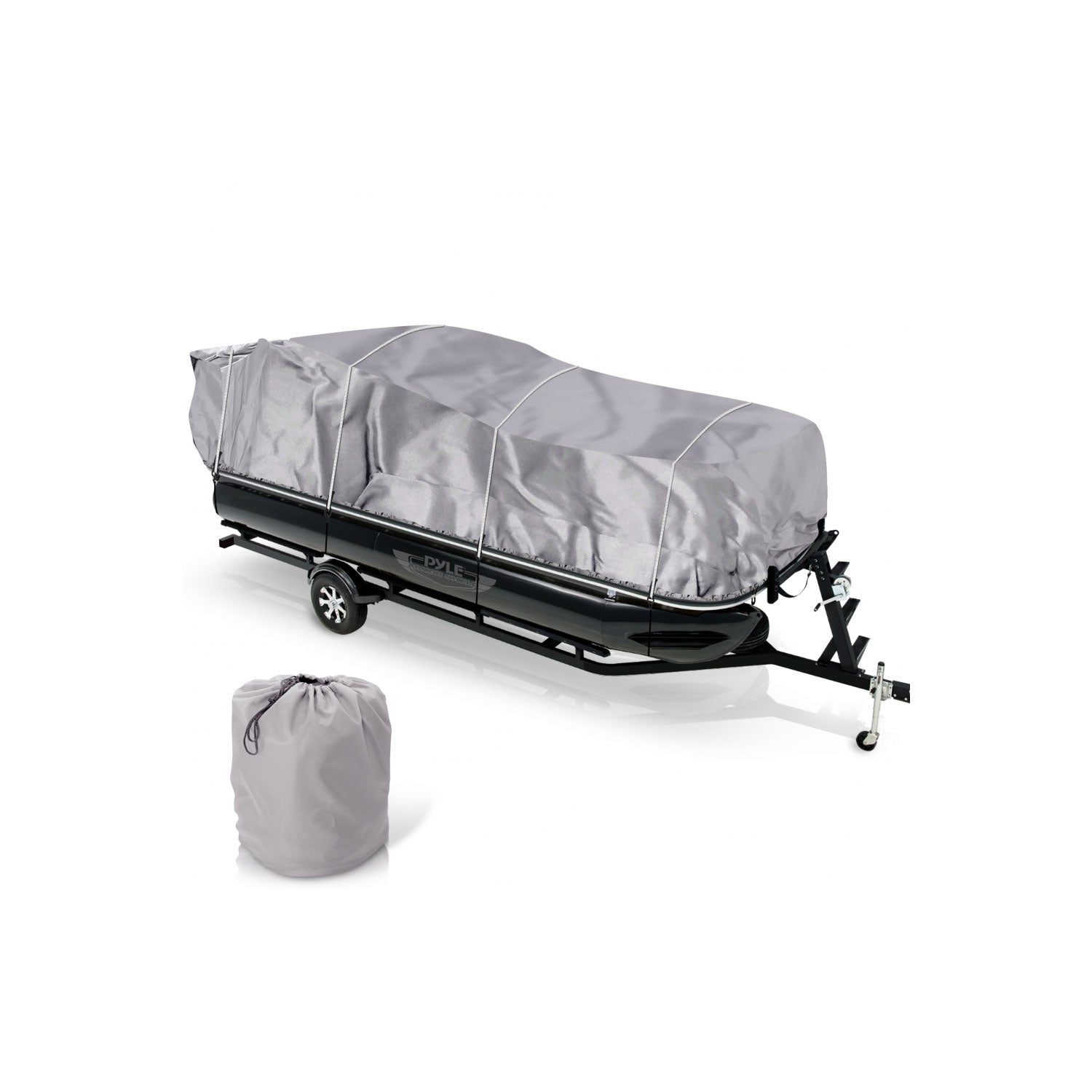 Pyle 17-20 Foot Armor Shield Pontoon Boat Protective Cover Accessory (Open Box)