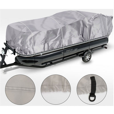 Pyle PCVHP440 17 to 20 Foot Armor Shield Pontoon Boat Protective Cover Accessory - VMInnovations