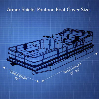 Pyle 17-20 Foot Armor Shield Pontoon Boat Protective Cover Accessory (Open Box) - VMInnovations