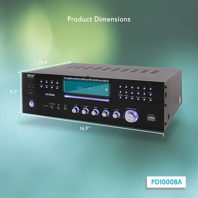 Pyle PD1000BA Bluetooth 4 Channel Home Theater Preamplifier Stereo Sound System - VMInnovations