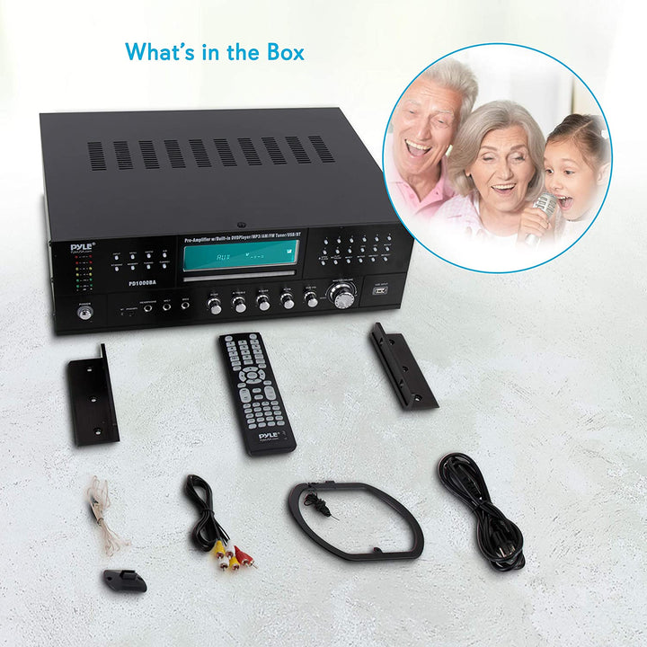 Pyle PD1000BA Bluetooth 4 Channel Home Theater Preamplifier Stereo Sound System - VMInnovations