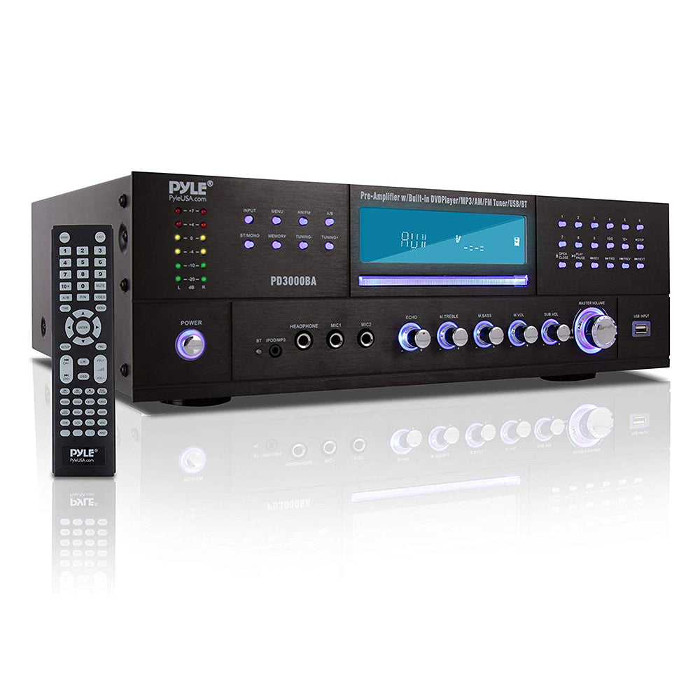 Pyle PD3000BA Home Theater Preamplifier Bluetooth Audio & Video Stereo Receiver - VMInnovations