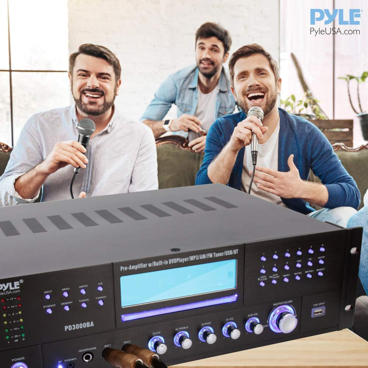Pyle PD3000BA Home Theater Preamplifier Bluetooth Audio & Video Stereo Receiver - VMInnovations