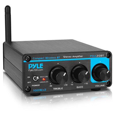 Pyle 100W 2 Channel Compact Hi-Fi Bluetooth Desktop Amplifier Receiver (Used)