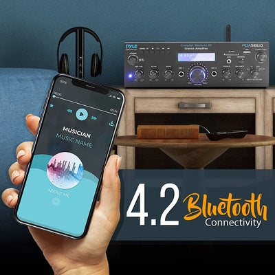 Pyle Compact 200 Watt Bluetooth Home Stereo Amplifier Receiver System (4 Pack) - VMInnovations