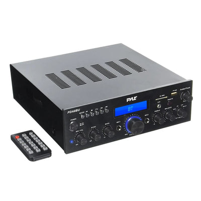 Pyle Compact 200 Watt Bluetooth Home Stereo Amplifier Receiver System (2 Pack)