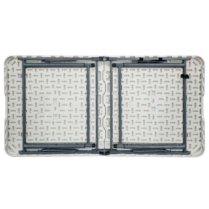 Plastic Development Group 4 Foot Long Fold in Half Banquet Folding Table, White - VMInnovations