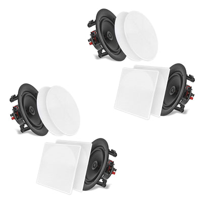 Pyle 10 Inch 250 Watt In Ceiling Wall 2 Way Flush Speaker System Pair (2 Pack) - VMInnovations