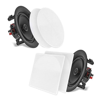 Pyle 10 Inch 250 Watt In Ceiling Wall 2 Way Flush Speaker System Pair (2 Pack) - VMInnovations