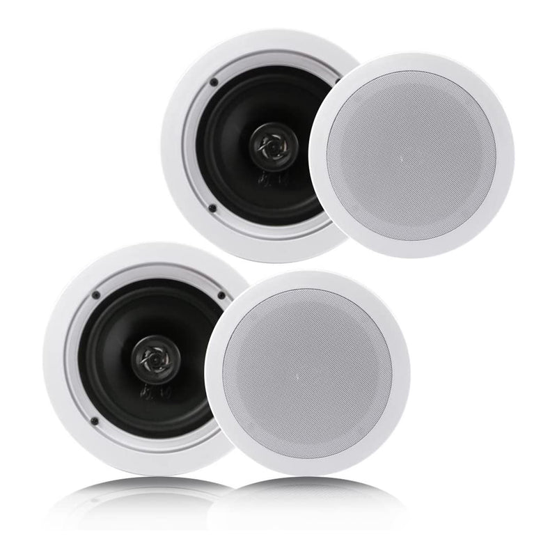 Pyle PDIC1661RD 6.5 Inch 200W In Ceiling Wall 2 Way Speaker System Pair (Used)