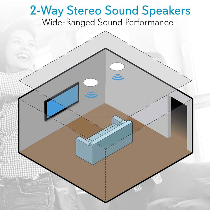 Pyle 8 Inch 2 Way Home Speakers System Audio Stereo (Pair) (Open Box) (2 Pack)