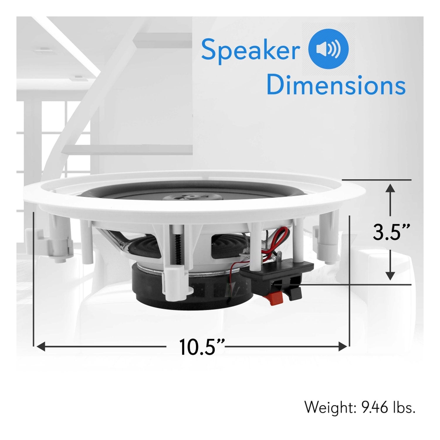 Pyle 8 Inch 500W 2 Way In Wall Ceiling Home Speakers System (Pair) (5 Pack)