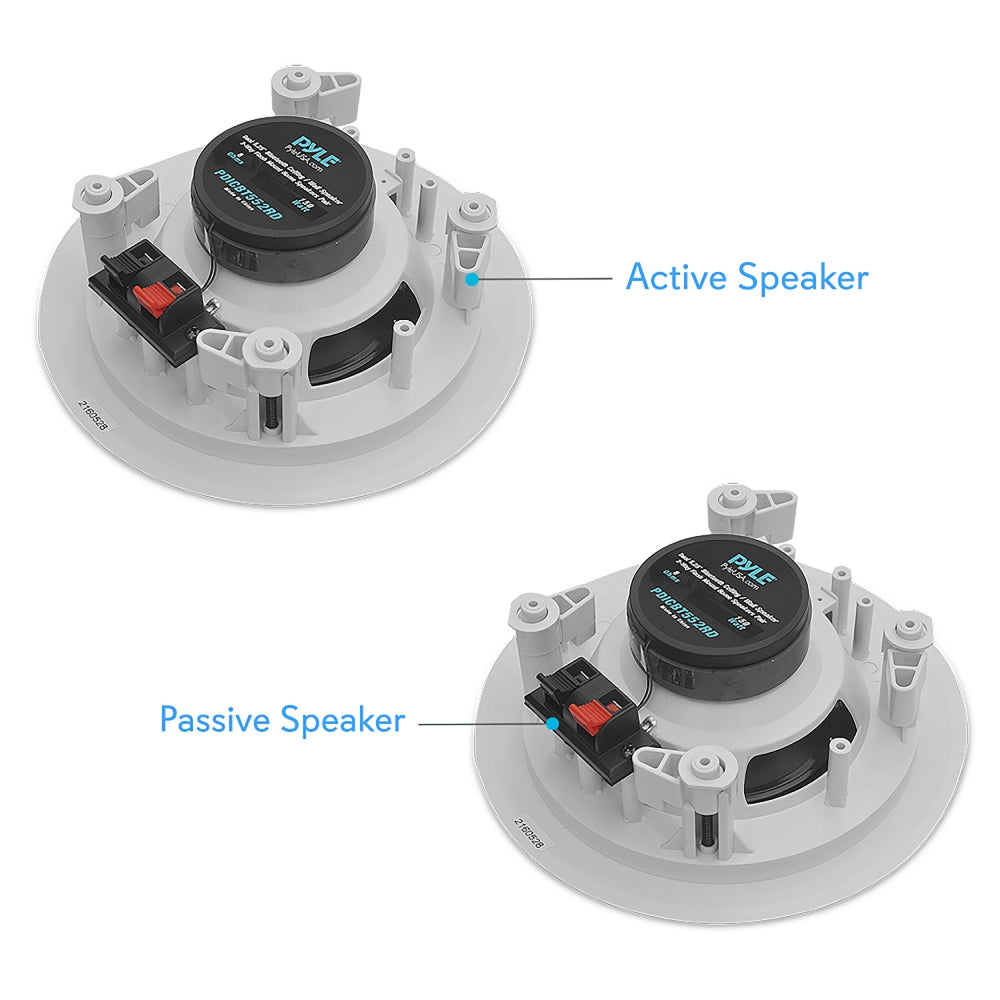 Pyle PDICBT552RD Flush Wall Mount 2 Way Bluetooth Speaker System Pair (2 Pack) - VMInnovations