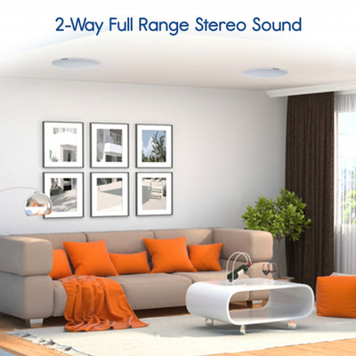 Pyle Audio 6.5" 2 Way Flush Ceiling/Wall Mount Bluetooth Speakers, Pair (2 Pack) - VMInnovations