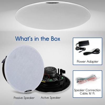 Pyle Audio 6.5 Inch 2 Way 300W Flush Ceiling/Wall Mount Bluetooth Speakers, Pair - VMInnovations