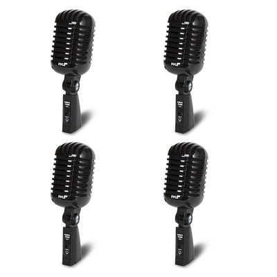 Pyle Pro PDMICR42BK Vintage Retro Style Dynamic Studio Vocal Microphone (4 Pack) - VMInnovations