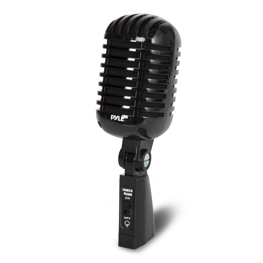 Pyle Pro PDMICR42BK Vintage Retro Style Dynamic Studio Desktop Vocal Microphone - VMInnovations