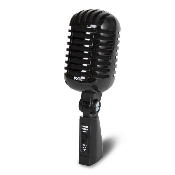 Pyle Pro PDMICR42BK Vintage Retro Style Dynamic Studio Desktop Vocal Microphone - VMInnovations
