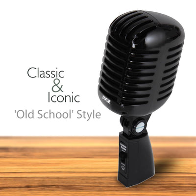 Pyle Pro PDMICR42BK Vintage Retro Style Dynamic Studio Vocal Microphone (2 Pack) - VMInnovations