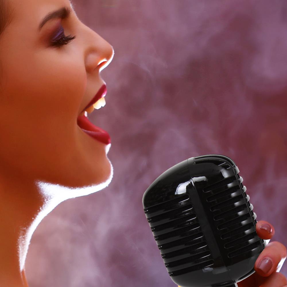 Pyle Pro PDMICR42BK Vintage Retro Style Dynamic Studio Desktop Vocal Microphone - VMInnovations