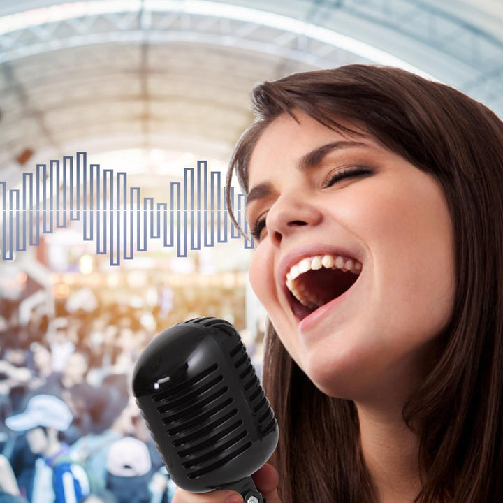 Pyle Pro PDMICR42BK Vintage Retro Style Dynamic Studio Desktop Vocal Microphone - VMInnovations