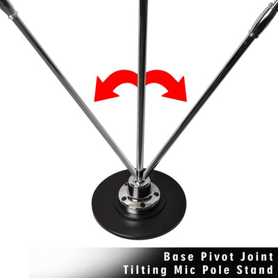 Pyle Classic Retro Vintage Style Microphone and Swing Stand, Silver (Open Box) - VMInnovations