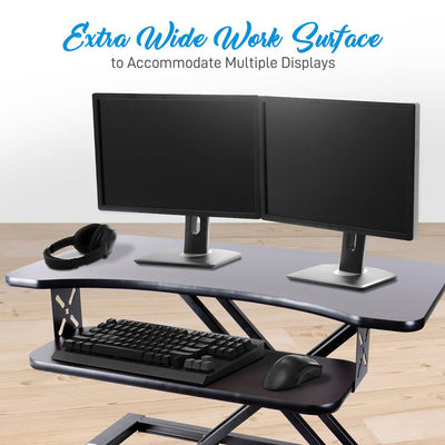 Pyle Standing Desk and Monitor Riser Table Stand w/ Adjustable Height (2 Pack)