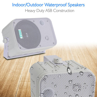 Pyle Home PDWR50W 6.5 Inch 500W Indoor/Outdoor Waterproof Deck Speakers (4 Pack)