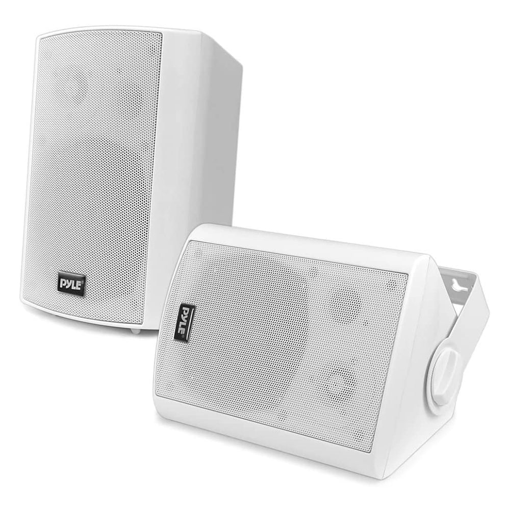 Pyle Bluetooth Indoor Outdoor 5.25 In Speaker System, White (2 Pack) (Used) - VMInnovations