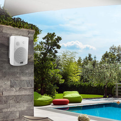 Pyle Bluetooth Indoor Outdoor 6.5 Inch Speaker System, White (2 Pack)(For Parts) - VMInnovations