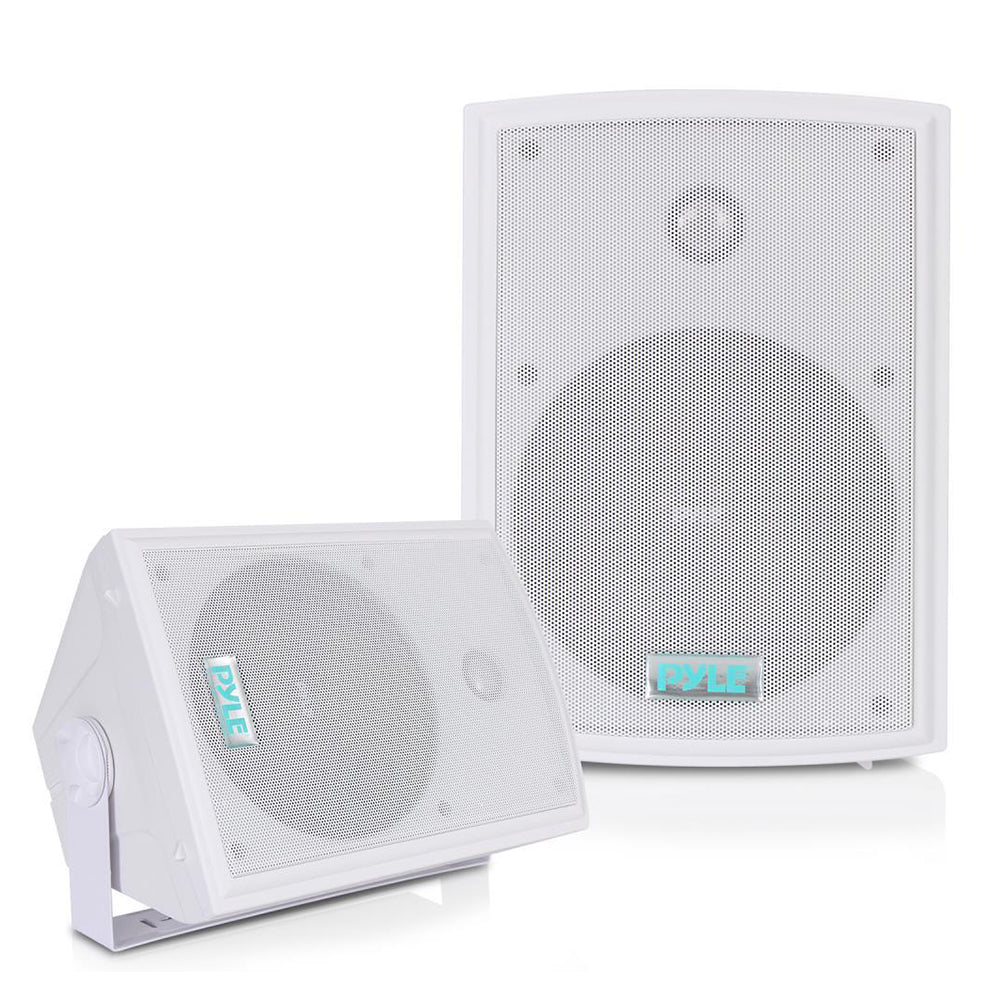 Pyle PDWR63 Waterproof Indoor Outdoor 350W Speaker System, White (8 Speakers) - VMInnovations