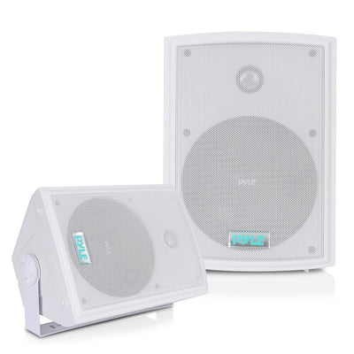 Pyle PDWR63 Waterproof Indoor Outdoor 6.5" 350W Speaker System(2 Pack) (Used)