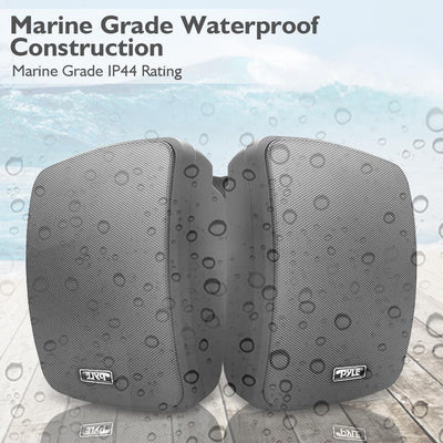 Pyle Audio 6.5 Inch Waterproof Bluetooth Indoor & Outdoor Speaker, Black (Pair)