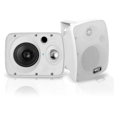 Pyle PDWR64BTW Bluetooth Indoor Outdoor 6.5 Inch Speaker System, White (4 Pack)