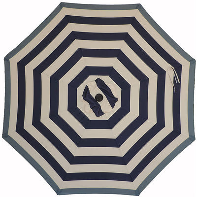 Pebble Lane Living 9 Ft Market Patio Umbrella, Navy Blue Stripe (Open Box)