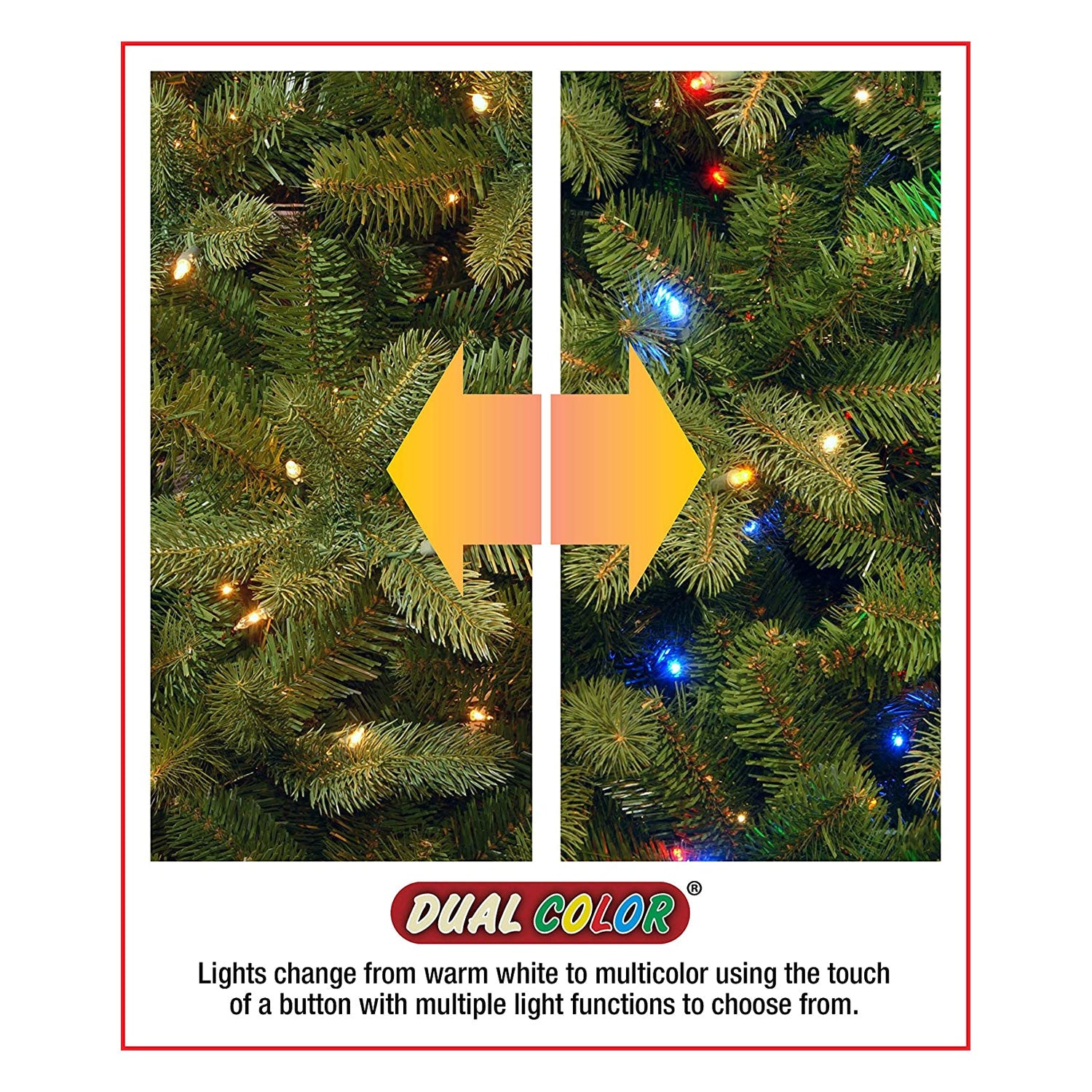 National Tree Company 24 Inch Colonial Wreath with Dual Color Lights(Open Box) - VMInnovations
