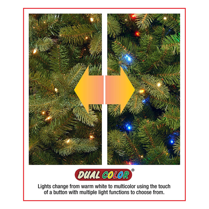 National Tree Company 24 Inch Colonial Wreath with Dual Color Lights(Open Box)