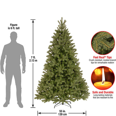 National Tree Company Downswept Douglas 7 Foot Christmas Tree & Color Lights