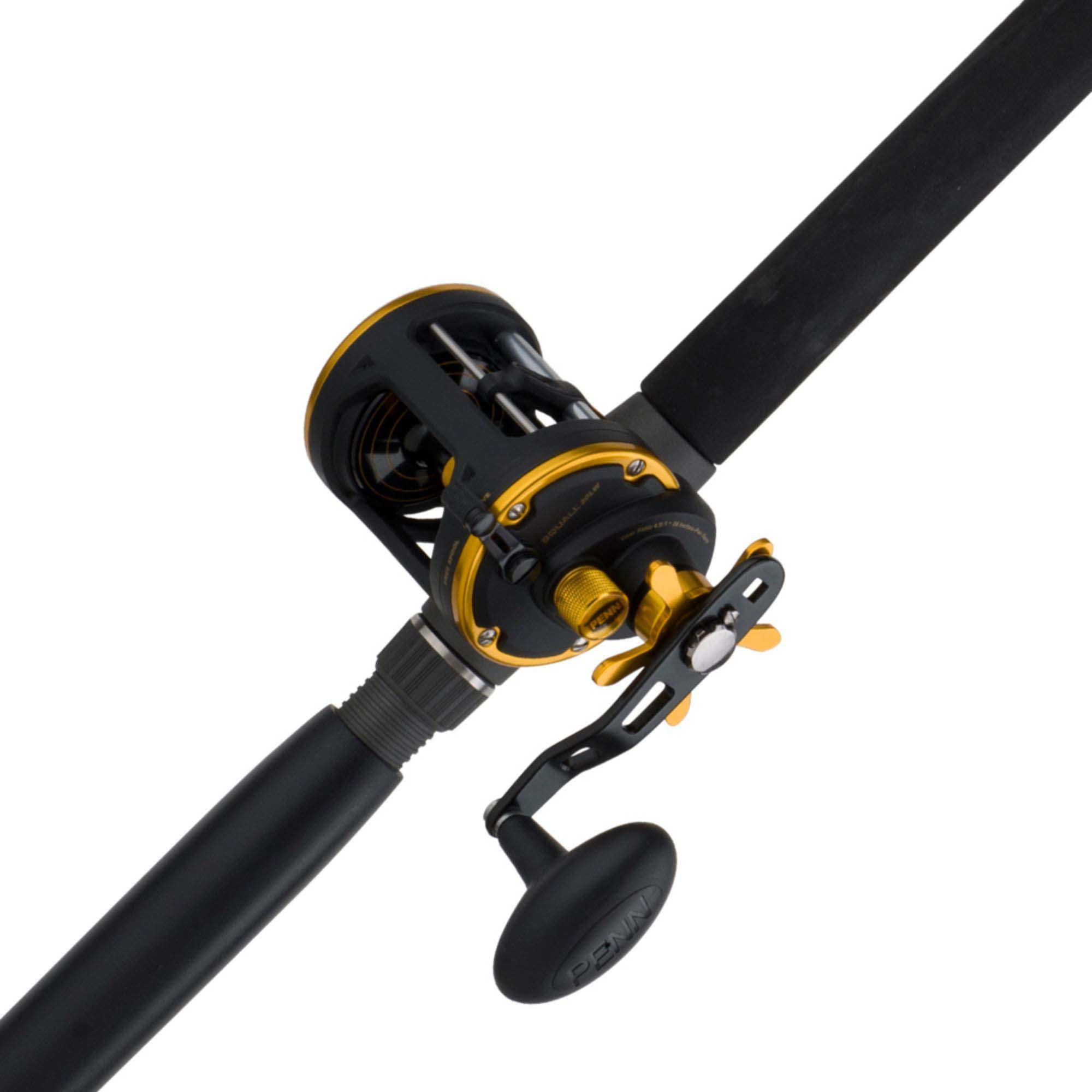 Penn Squall Levelwind Saltwater Trolling Fishing Reel & Rod Combo (Open Box)