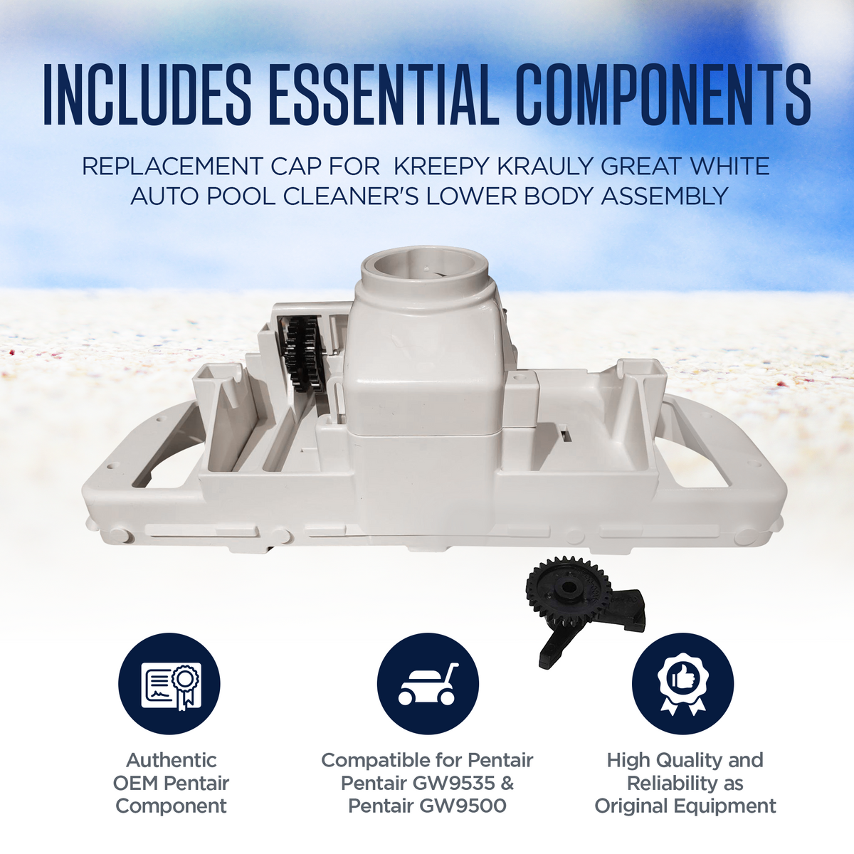 Pentair GW9535 Kreepy Krauly Great White Pool Cleaner Lower Body Replacement